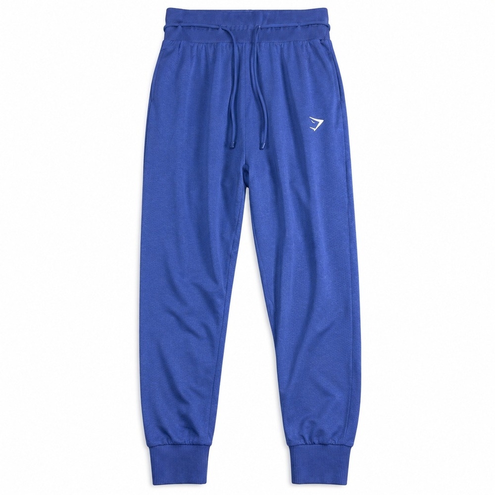 Gymshark Womens Small Blue Jogger Pants High Rise Drawstring Athletic Lounge